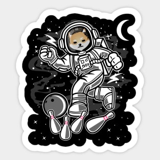 Astronaut Bowling Dogelon Mars ELON Coin To The Moon Crypto Token Cryptocurrency Blockchain Wallet Birthday Gift For Men Women Kids Sticker